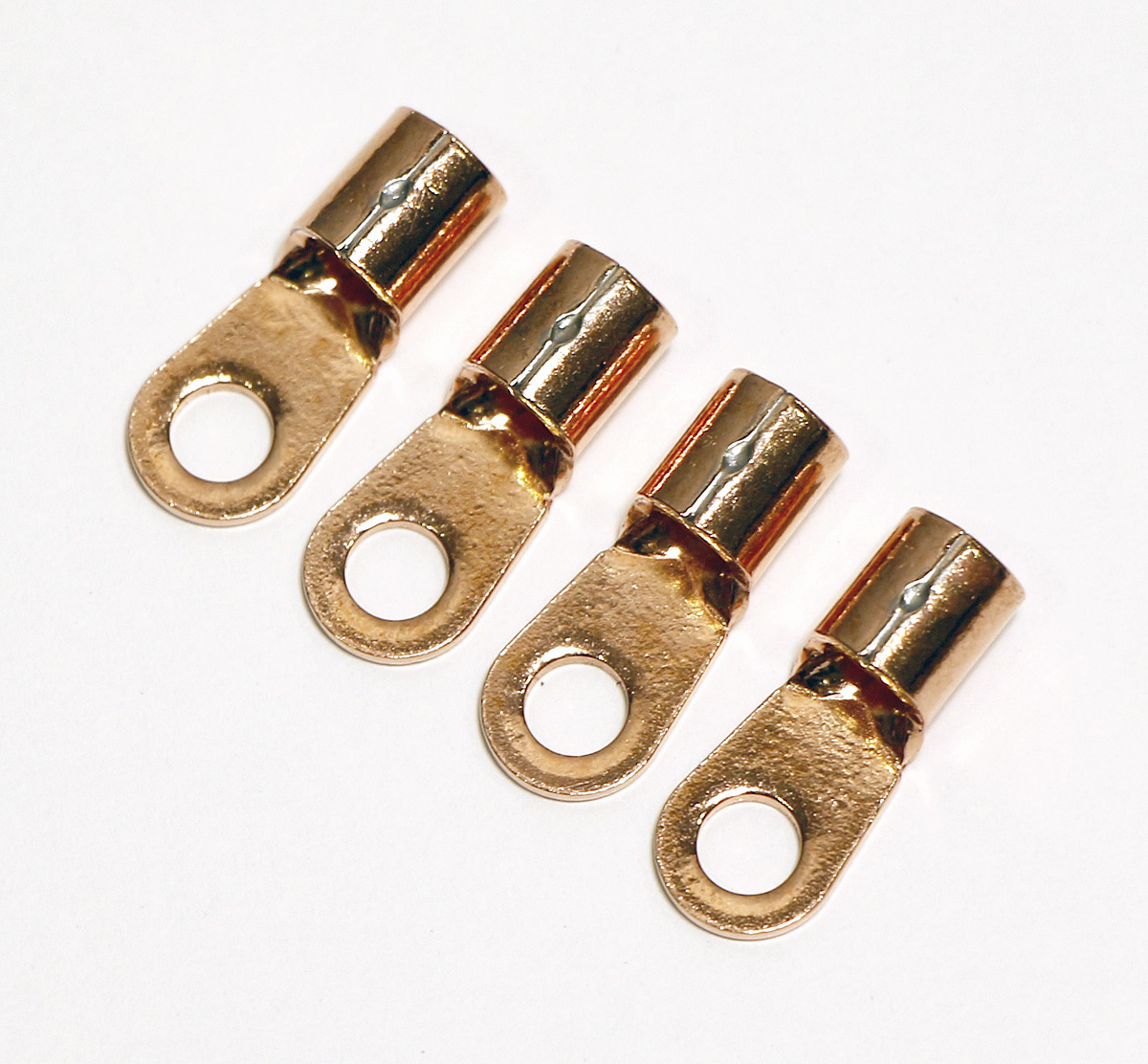 ネコポス無料!非メッキ OFC 高純度無酸素銅 丸型(R型)圧着端子 4個set R5.5-3.5N拍卖