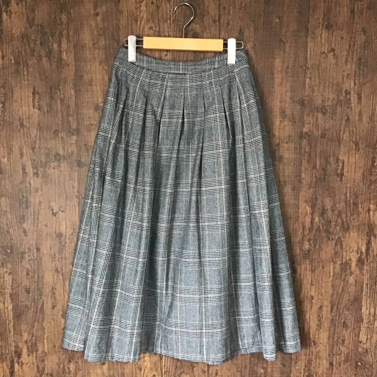 A409◇MOUSSY | マウジー スカート グレー×ブラック×ブルー サイズ2 中古品拍卖