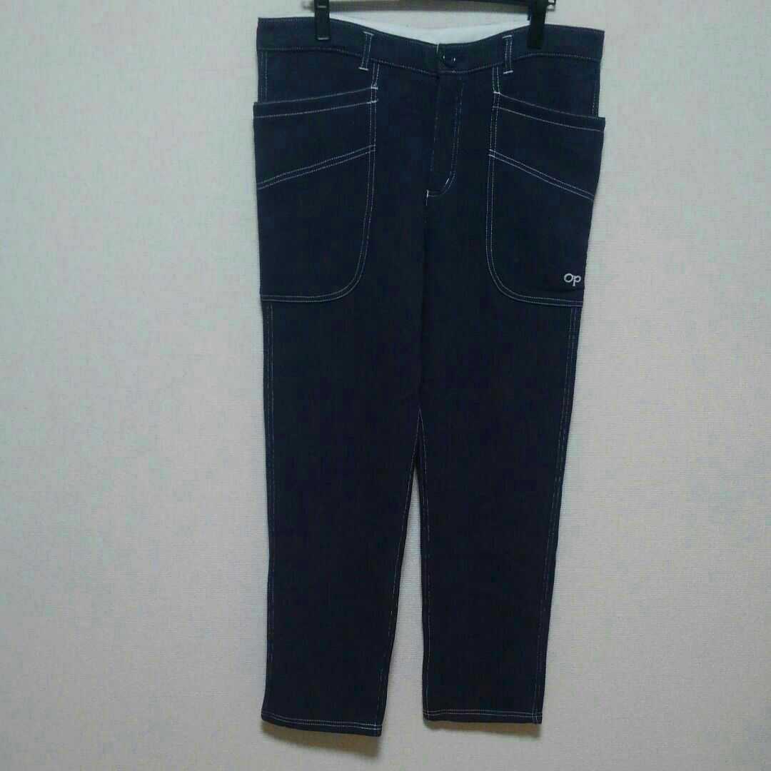 XL 新品未使用 オーシャンパシフィック OP スウェット ベイカーパンツ 紺白 ペインターパンツ K20E269拍卖