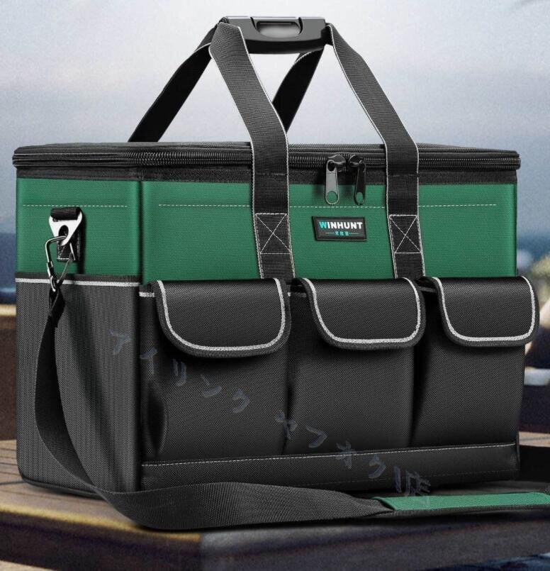 ☆新品携行型ツール収納バッグ工具バッグ工具袋ツールボックス工具入れ防水耐荷重100kg 20L手提げ肩掛けベルト付き 2way 電工 作業用拍卖