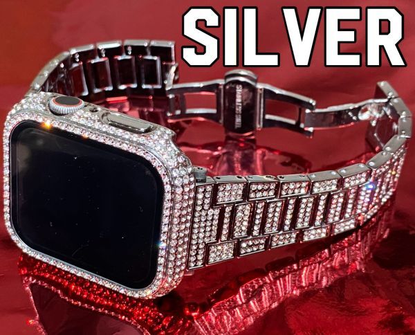 アップルウォッチ ステンベルト キラキラ カバー ケース メンズ レディース 38mm 40mm 41mm 42mm 44mm 45mm 46㎜ 49㎜ ultra SE -拍卖