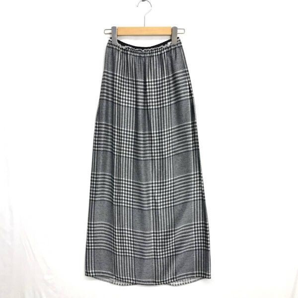 NZ1179●21SS MM6 グレンチェック ロングスカート●36●ブラック/ホワイト Maison Margiela メゾンマルジェラ S52MA0131 定価¥¥63800-拍卖