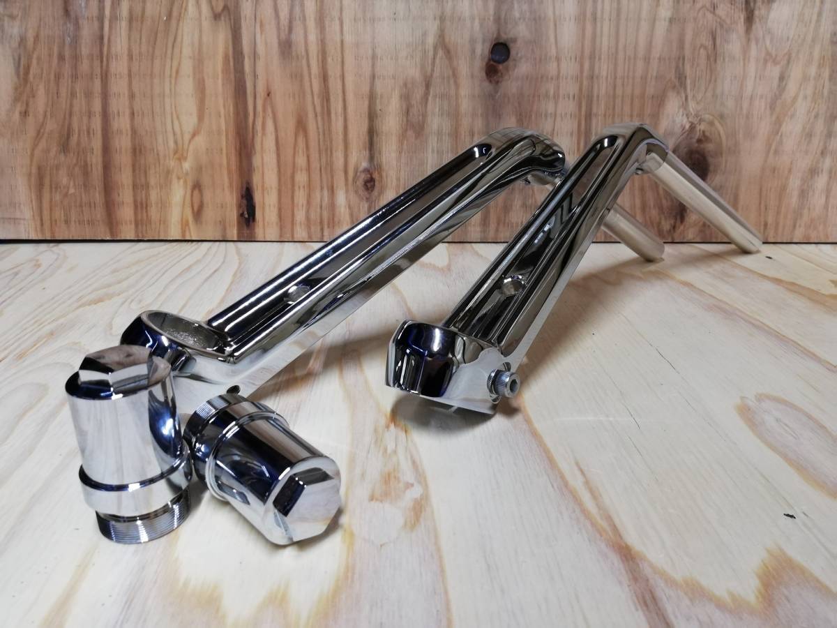 送料込 CBX1000タイプ ハンドル メッキ+延長キット④/バリオス1用 Ⅰ型 ZR250A 変換 フロントフォーク→35パイ 旧車ハンπ拍卖