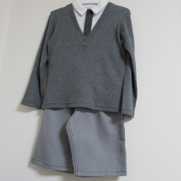 【中古】★送料無料★120cm シャツ 長そで 半ズボン 子供 ノンブランド拍卖