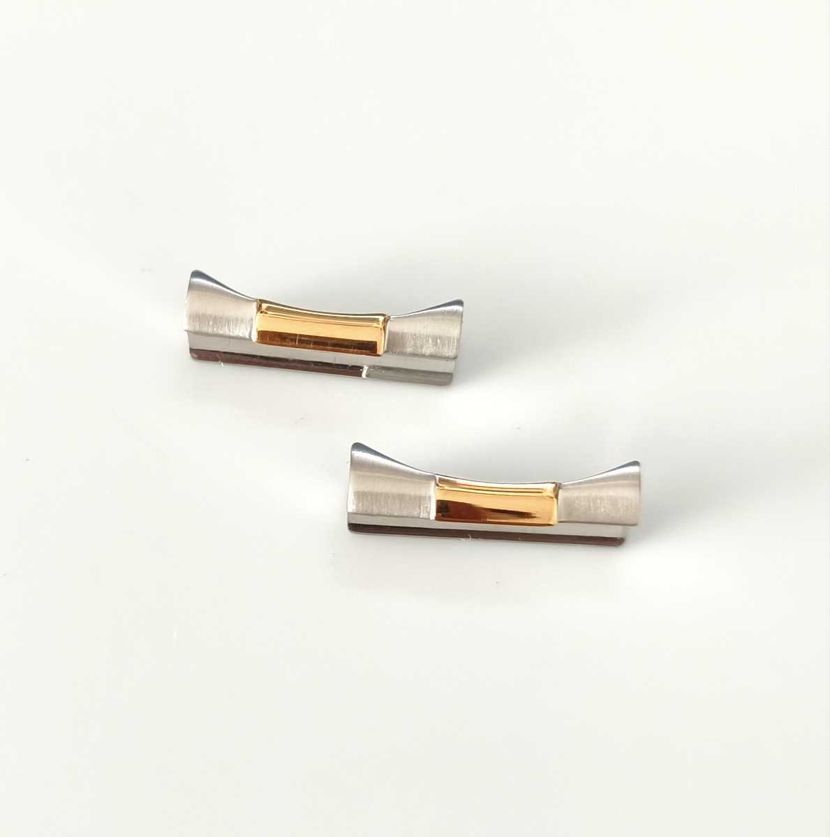 21mm 腕時計 革ベルト用 フラッシュフィット コンビ シルバー×ゴールド すき間 【対応】ROLEX ロレックス デイトジャスト41等 社外品拍卖