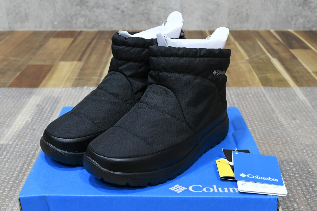 trok687 新品未使用 コロンビア Columbia スピンリール スノーブーツ YU3970-010 靴 25cm 黒 ブラック 防寒 ユニセックス タグ 箱あり拍卖