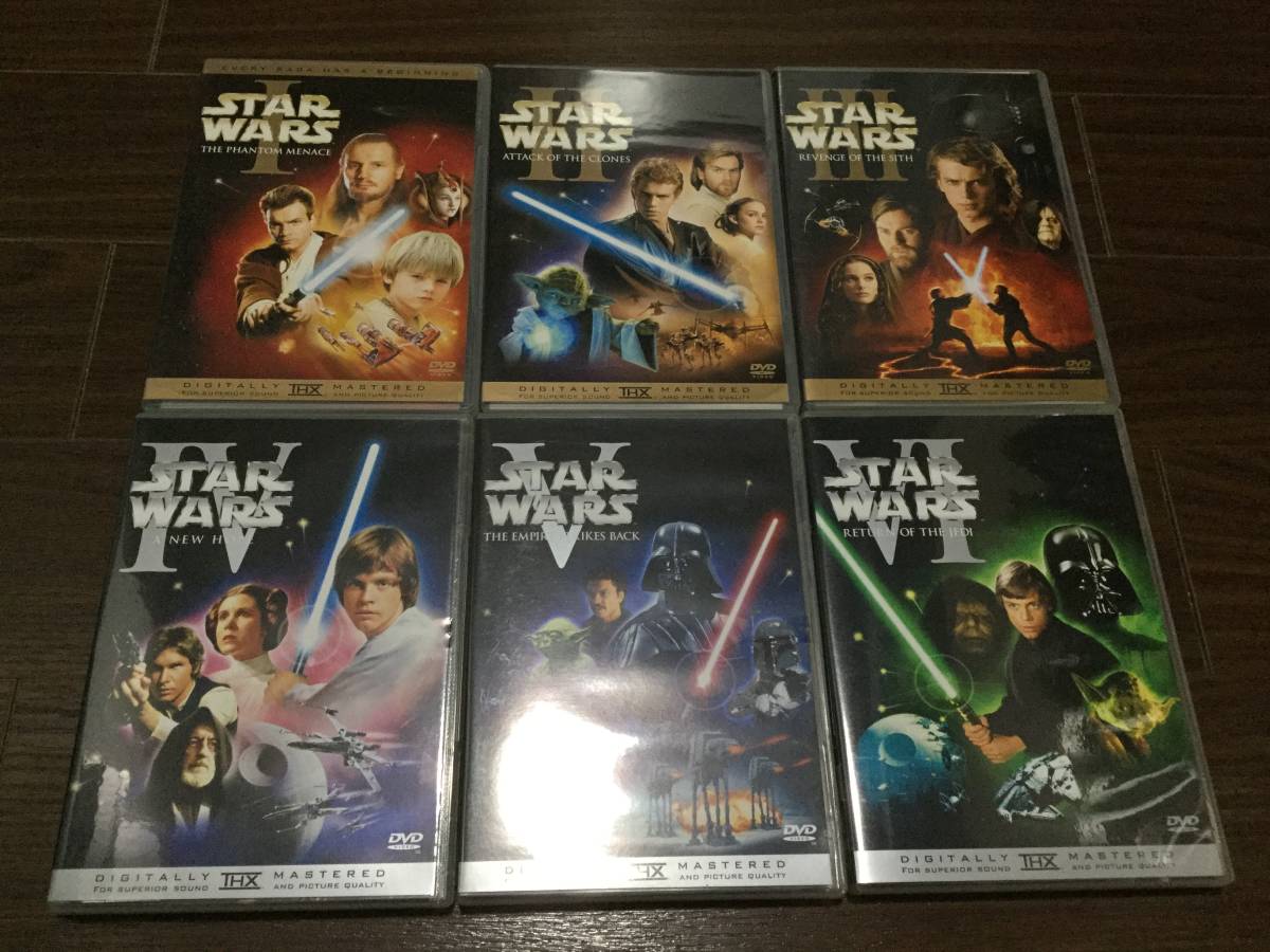 ◆セル版 クリーニング液汚れ キズ 動作OK ◆スターウォーズ エピソード 1 2 3 4 5 6 巻セット 国内正規品 STAR WARS 即決拍卖