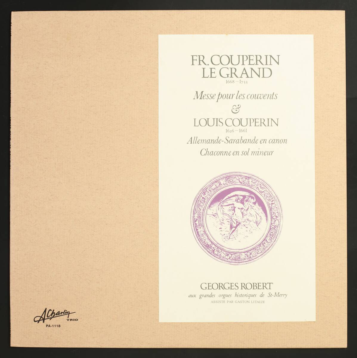 【Promo,LP】ジョルジュ・ロベール/クープラン:修道院のためのオルガン・ミサ(並良品,CHARLIN,Georges Robert)拍卖