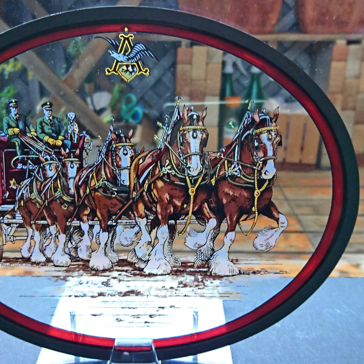 【AIKU-YA】送料無料バドワイザー ステンドグラス Budweiser グラスマスターズ社 /トロント/カナダ/ティファニー拍卖