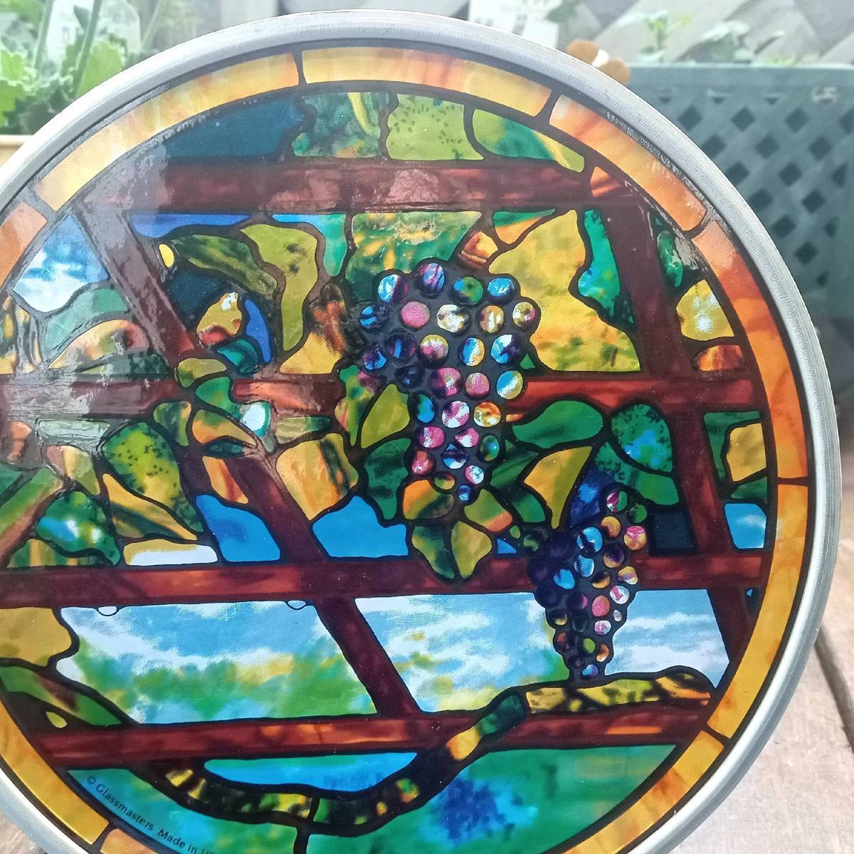【AIKU-YA】送料無料ルイスCティファニー ステンドグラス Grapevine ぶどう蔓 円型 グラスマスターズ社 /トロント/カナダ拍卖
