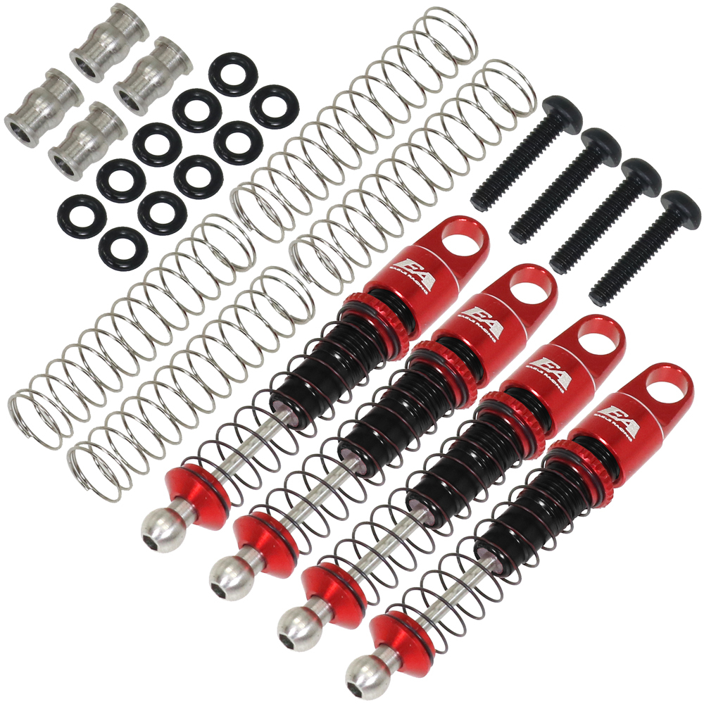 ▲京商ミニッツ4X4用ショックセットR/B【赤/黒】,MINI-Z4X4-18R/B(ゆうパケット)拍卖