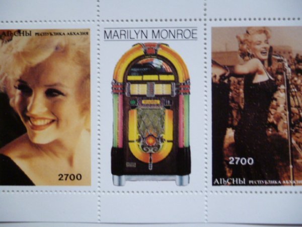 アブハジア切手『マリリン・モンロー』2枚シート拍卖