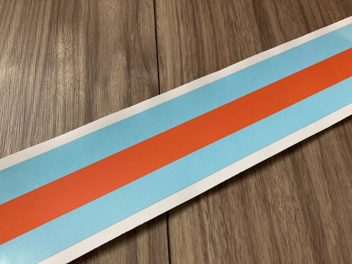★送料無料★Gulf ガルフ ストライプ ステッカー デカール 1410mm × 47mm拍卖