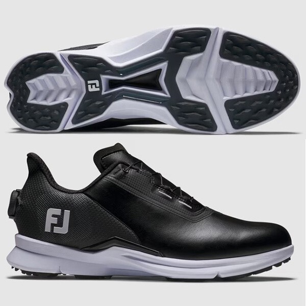 【新品】フットジョイ MEN'S FJ フューエル BOA シューズ ブラック/ホワイト 55425 27.0cm拍卖