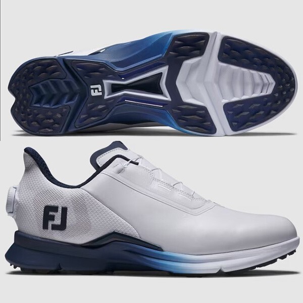 【新品】フットジョイ MEN'S FJ フューエル BOA シューズ ホワイト/ネイビー 55416 26.0cm拍卖