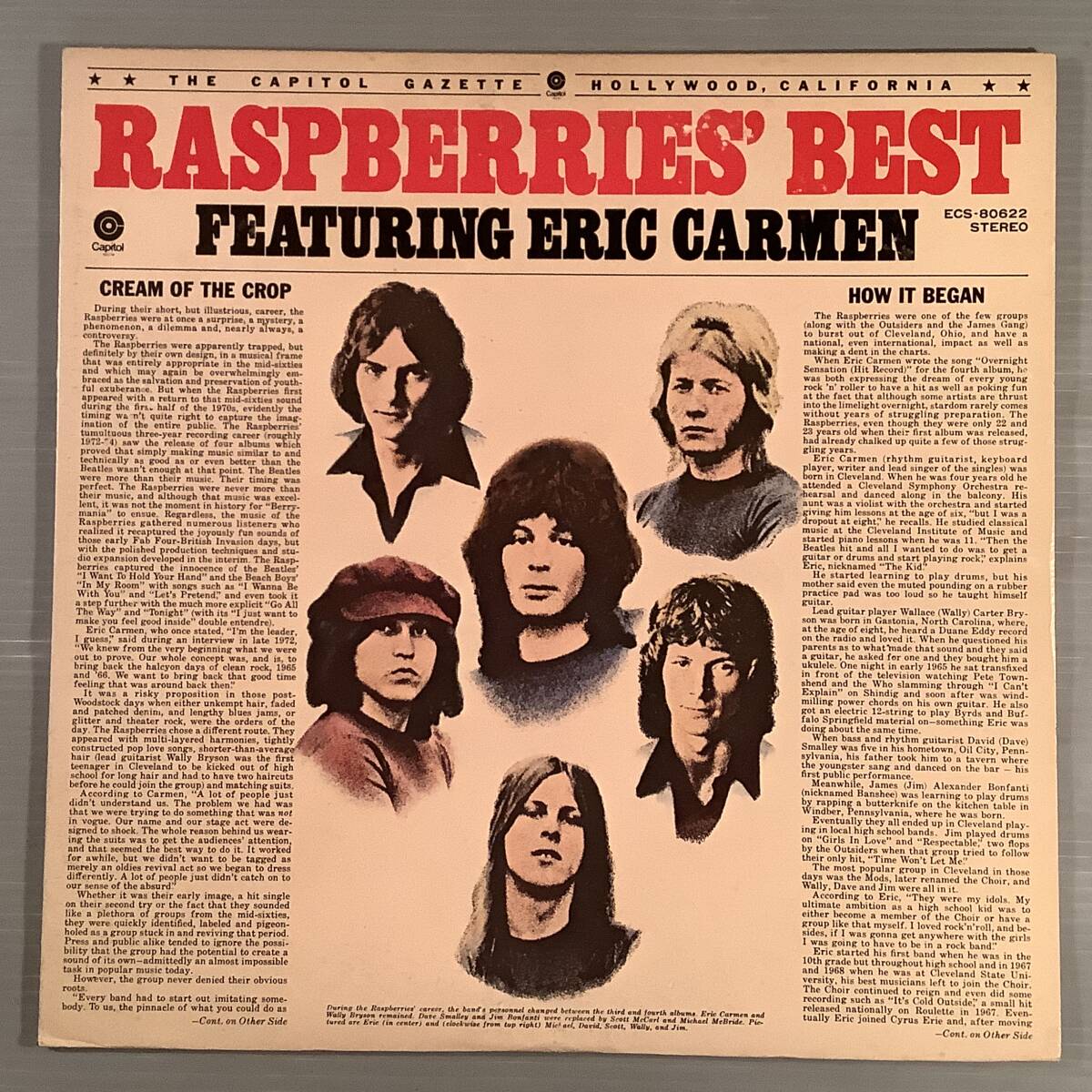 LP(日本盤)●ラズベリーズ/ベスト※フィーチャーリング:エリック・カルメン●良好品!拍卖