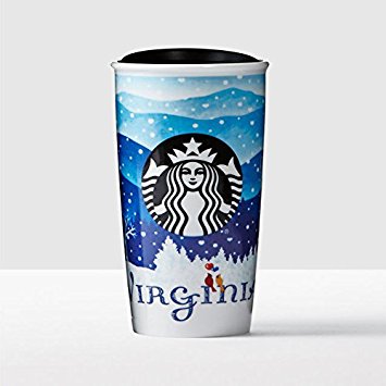 ラスト★スターバックス Starbucks ★  Virginia アメリカ 北米  バージニア州  ご当地限定 陶器 トラベルマグ  タンブラー★新品拍卖