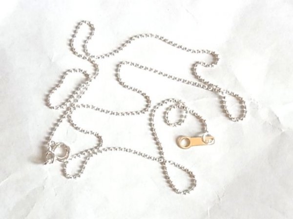 未使用品 SVシルバー925ネックレス ボールチェーン40㎝拍卖