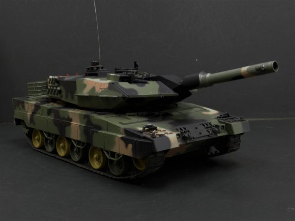 【塗装済み完成品 赤外線バトルシステム付 対戦可能】 HengLong 3809-1/2 2.4GHz 1/24 戦車ラジコン ドイツ レオパルト2 A5拍卖