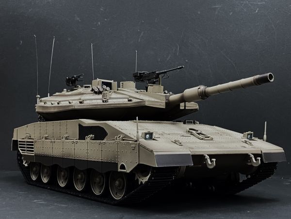 【Ver.7.0・赤外線ユニット・BB弾発射・サウンド・発煙仕様 2.4GHz】☆ Heng Long 2.4GHz 1/16 戦車ラジコン イスラエル メルカバ MK Ⅳ拍卖