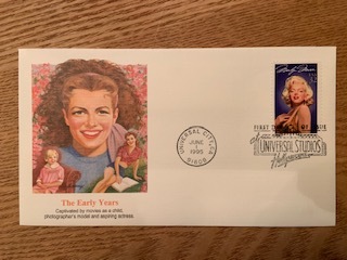 【貴重・レア】1995年 Universal Studios from Hallywood 切手付き封筒5枚セット マリリンモンロー 未使用【値下】拍卖