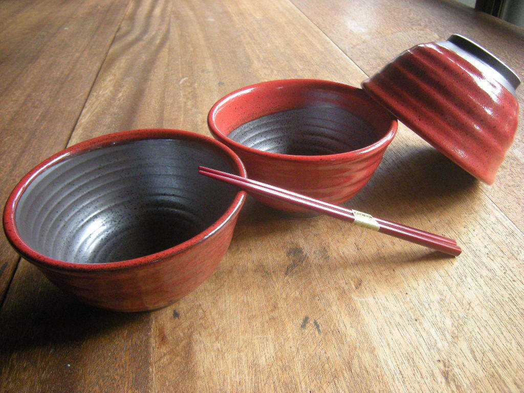 筑◎美濃焼【新品・未使用】赤柚子 砂目 八重天目 根来反丼 めん鉢 丼 5.5寸(16.5㎝x9.3㎝)1碗から *お勧め*高級うつわ*拍卖