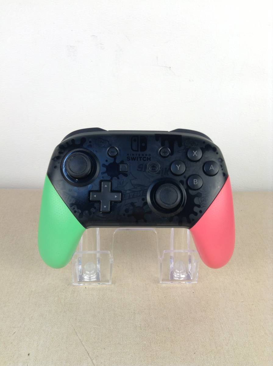 KO456○任天堂 Nintendo switch ニンテンドー スイッチ スプラトゥーン Proコントローラー プロコン HAC-013 【通電確認済み】拍卖