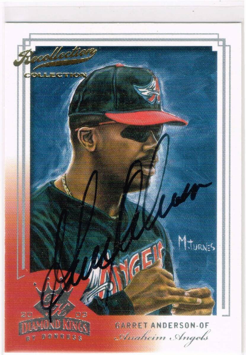 MLB 2005 Donruss Diamond Kings Recollection Collection Buy Back Autograph Garret Anderson 03/14 Auto 直筆サイン アンダーソン拍卖