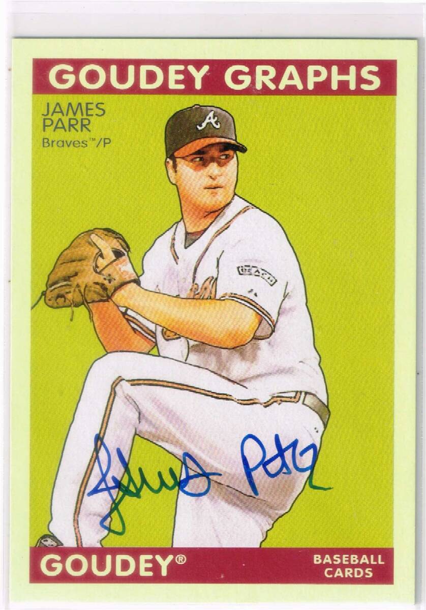 MLB 2009 UD Goudey Goudeygraphs Autograph #GG-JP James Parr Auto Upper Deck 直筆サイン ジェームズ・パー拍卖