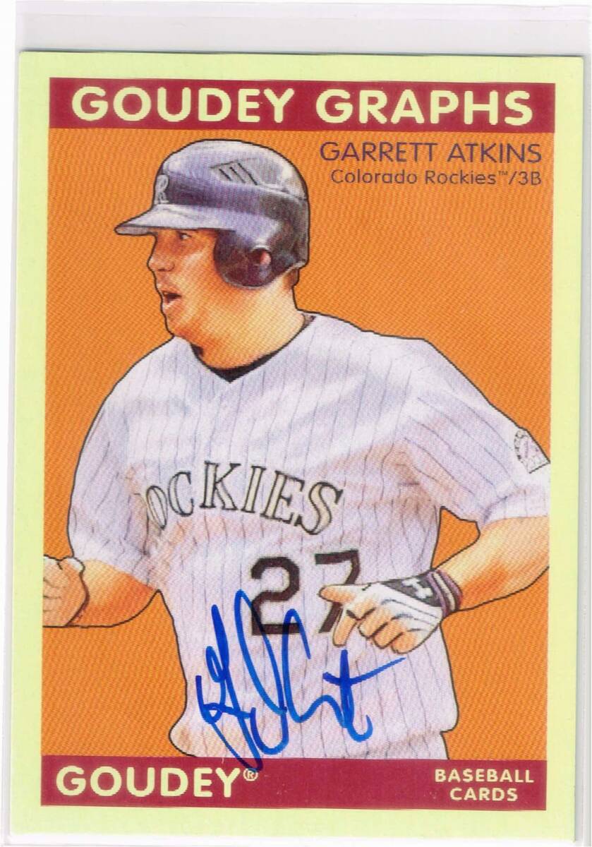 MLB 2009 UD Goudey Goudeygraphs Autograph #GG-GA Garrett Atkins Auto Upper Deck 直筆サイン ギャレット・アトキンス拍卖