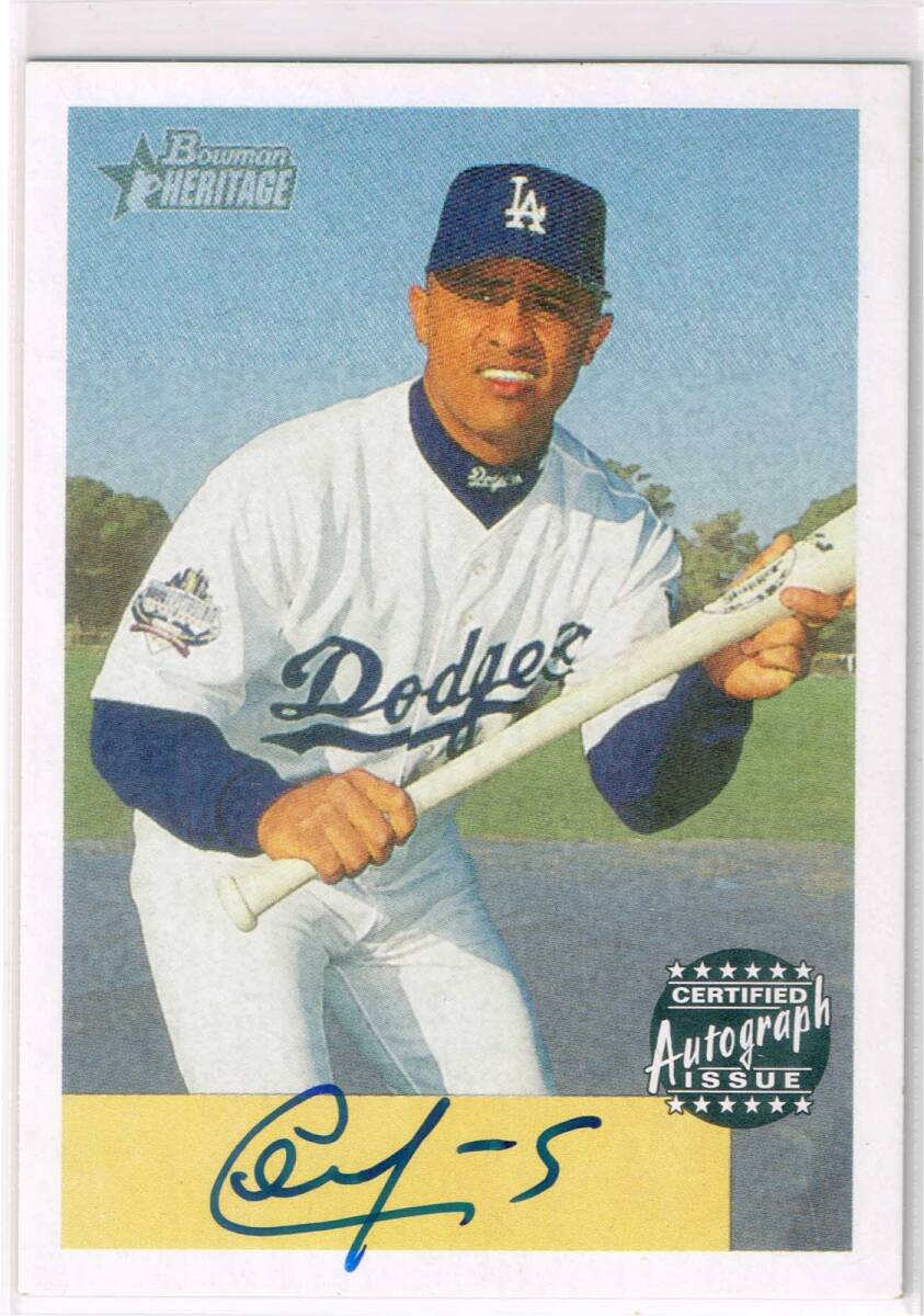 MLB 2002 Topps Bowman Heritage Autograph #BHA-CI Cesar Izturis Auto トップス ボウマン 直筆サイン シーザー・イズトゥリス拍卖