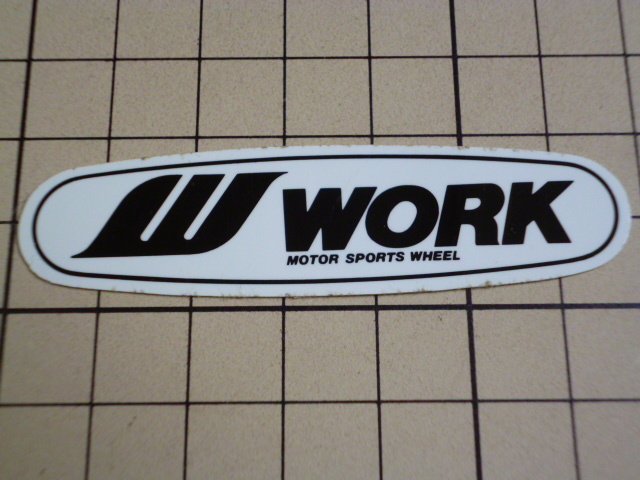 【小さめ】 正規品 WORK MOTOR SPORTS WHEEL ステッカー 当時物 です(68×18mm) ワーク モータースポーツ ホイール拍卖