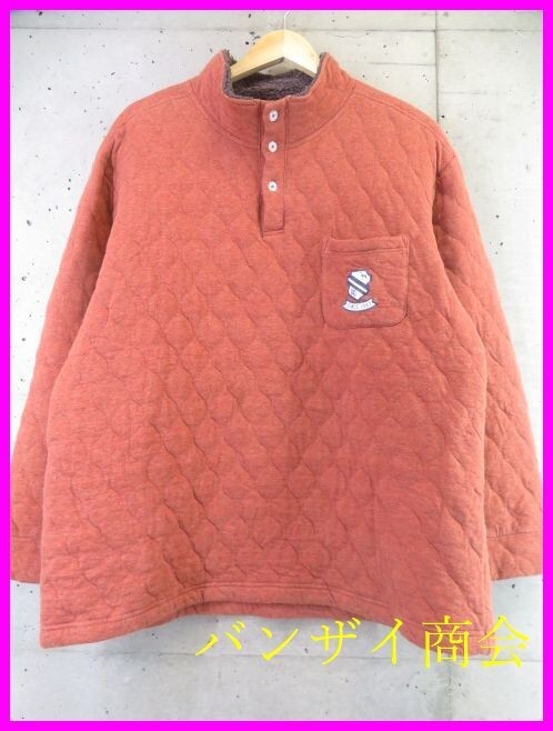 8110b13◆お洒落◆adabat アダバット 裏地ボア 中綿 プルオーバーシャツ LL/部屋着/パジャマ/ルームウェア/ポロシャツ/ゴルフジャケット拍卖