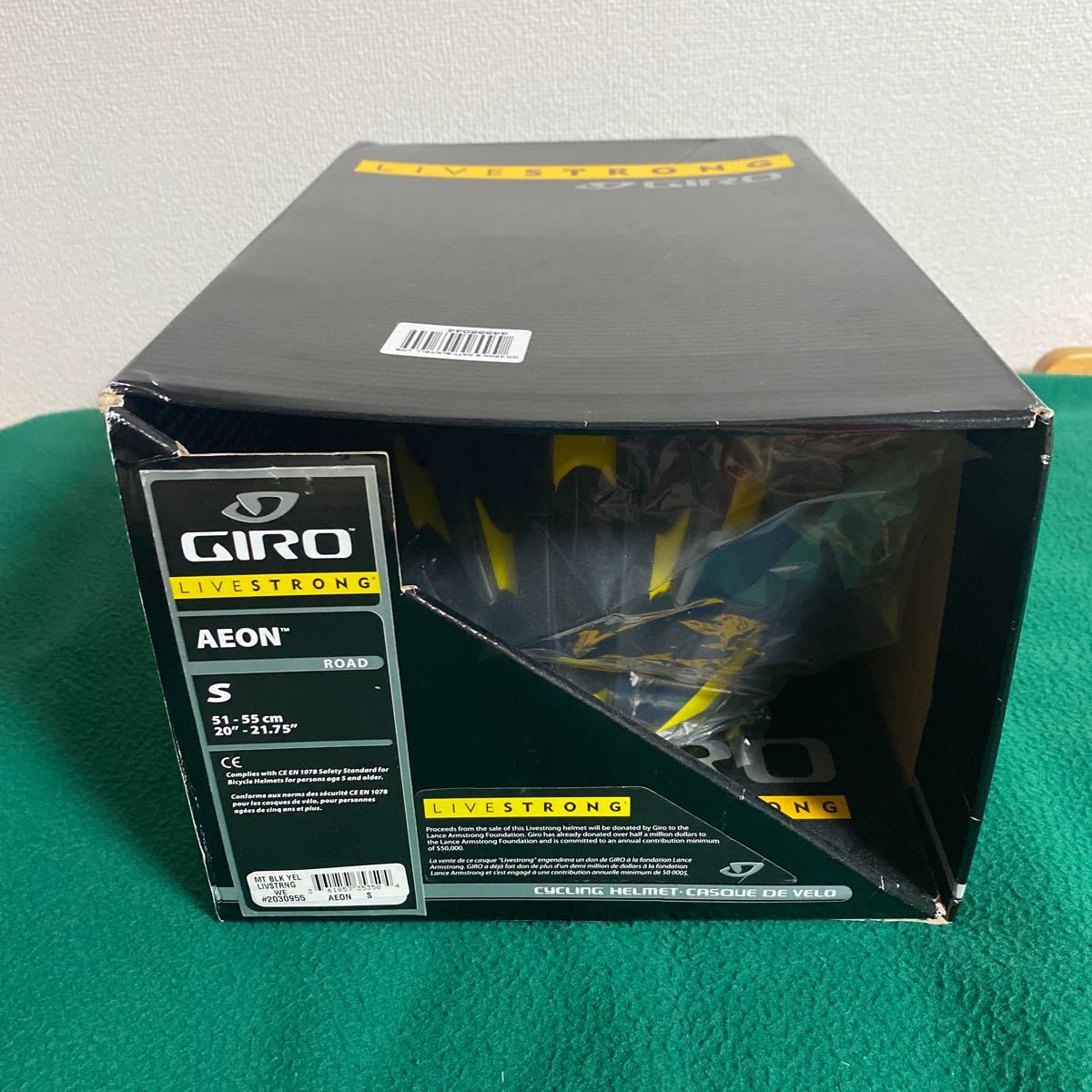 新品ジロ AEON S 51-55cm 実測189g 替えパッド付属 LIVESTRONG イーオン 100サイズで発送拍卖