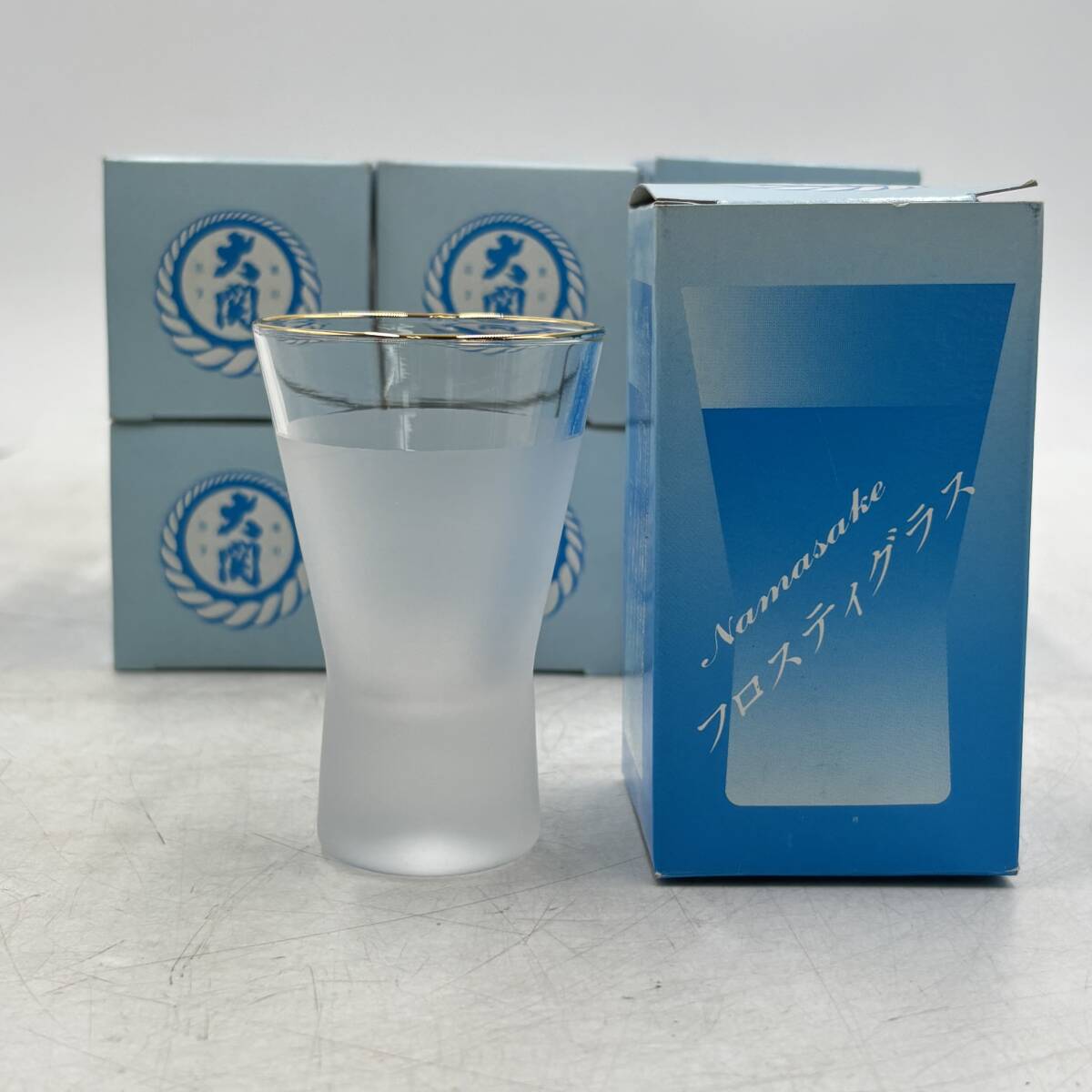 【長期保管】大関 フロスティグラス 酒器 7本セット レア ガラスコップ 昭和レトロ レトログラス アンティーク拍卖