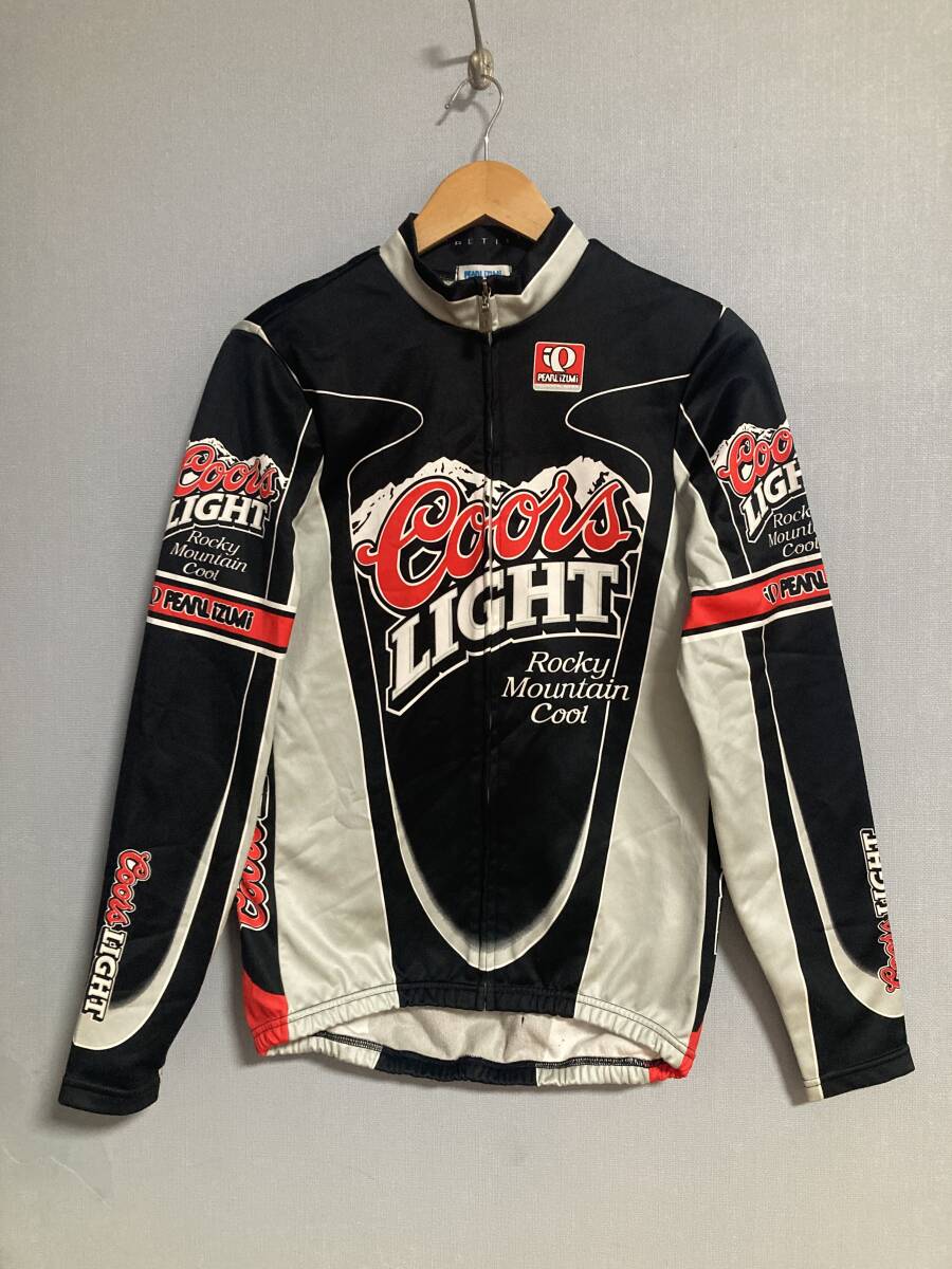 ★美品 PEARLiZUMi パールイズミ Coors LIGHT クアーズライト サイクルジャージ L 日本製 ZIPジャケット サイクルウエア サイクリング拍卖