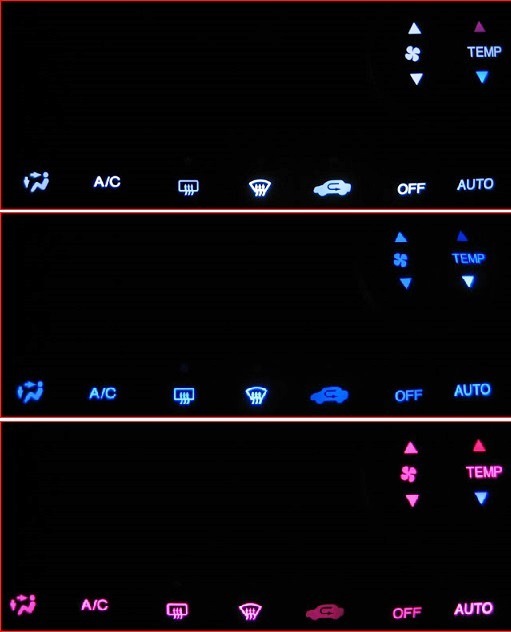 FREED GB3/GB4 エアコンパネルLED照明 1台分セット レッド拍卖