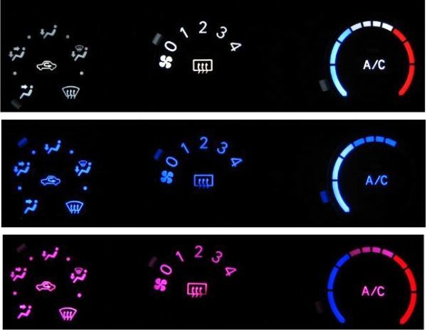 ルミオン! エアコンパネルLED照明セット!レッド拍卖