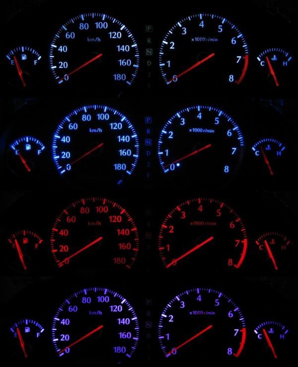 Y33 (後期)セド/グロ メーターLED照明1台分セット! ピンク拍卖