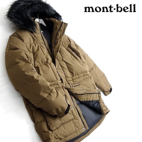 □mont-bell モンベル 新品 定5.5万 高品質グースダウン使用 ダブルジップ ダウンジャケット WMDK801 BROWN 100/L ▲120▼kkf1589X拍卖