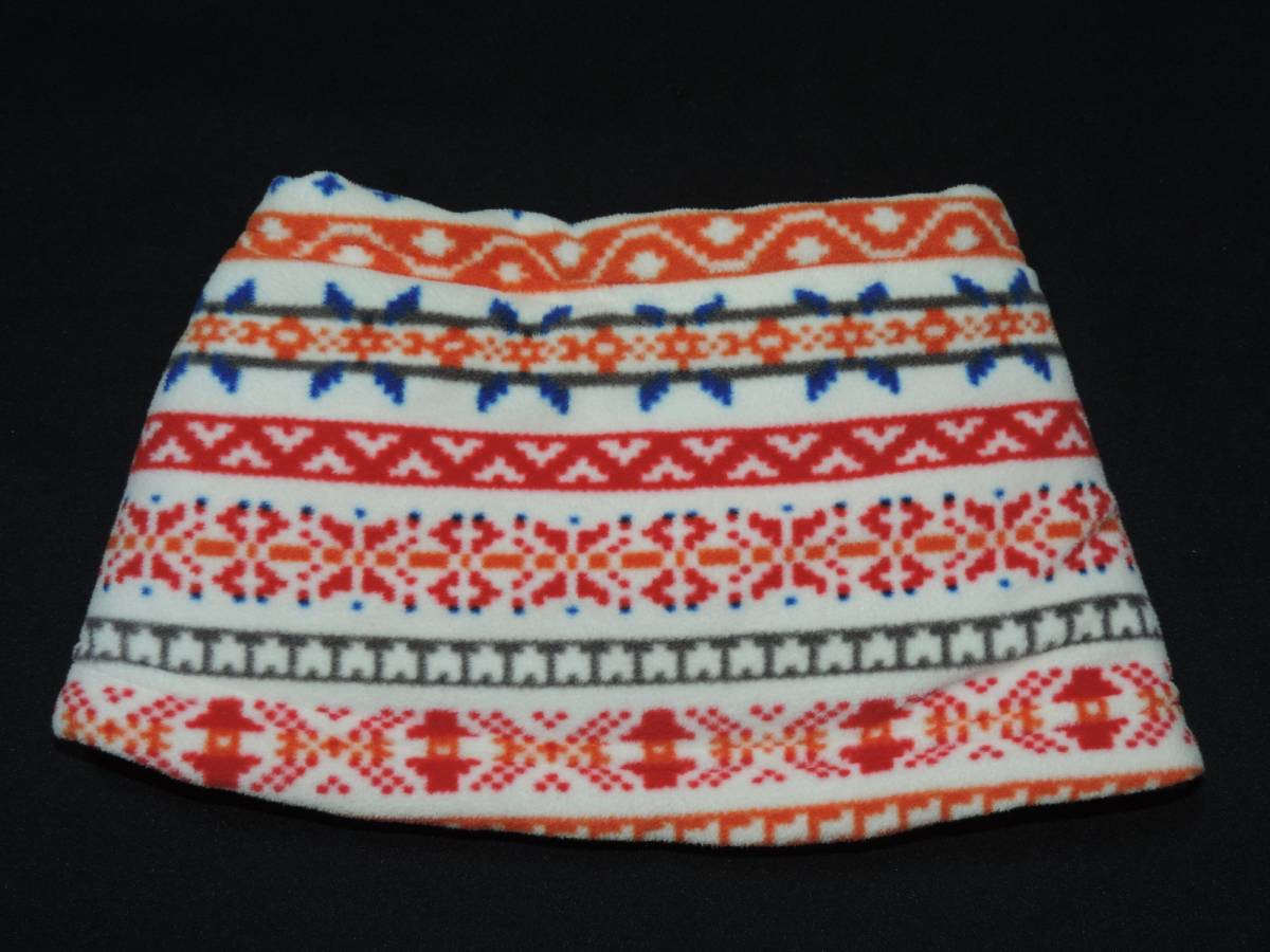 ♪ノルディック柄フリース素材あったかスカート☆80~90センチくらい☆オレンジ柄上☆ 拍卖