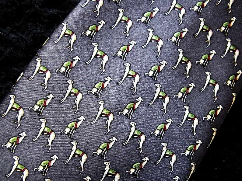 ☆♪★LA2333新品【犬イヌ】アイリッシュ・シルク100%♪ネクタイ★拍卖