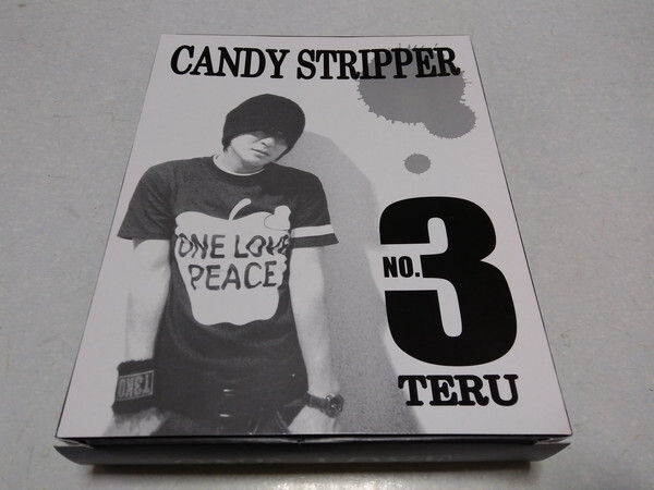 ◆ GLAY グレイ TERUコラボ 【 Tシャツ 紺色 ♪美品 】 CANDY STRIPPER No.3拍卖