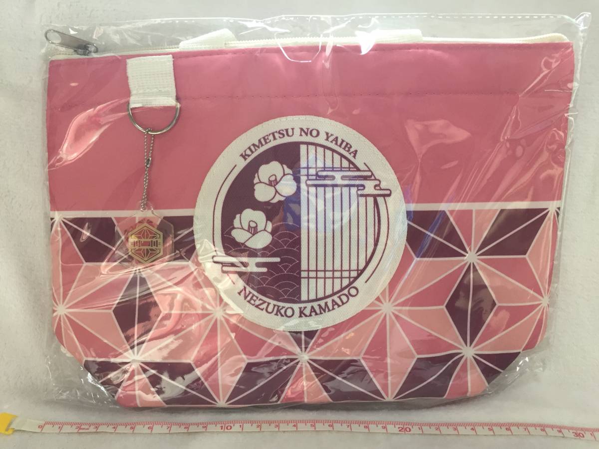 ☆鬼滅の刃 ランチバッグ 竈門 禰豆子☆トートバッグ ピンク 和柄拍卖