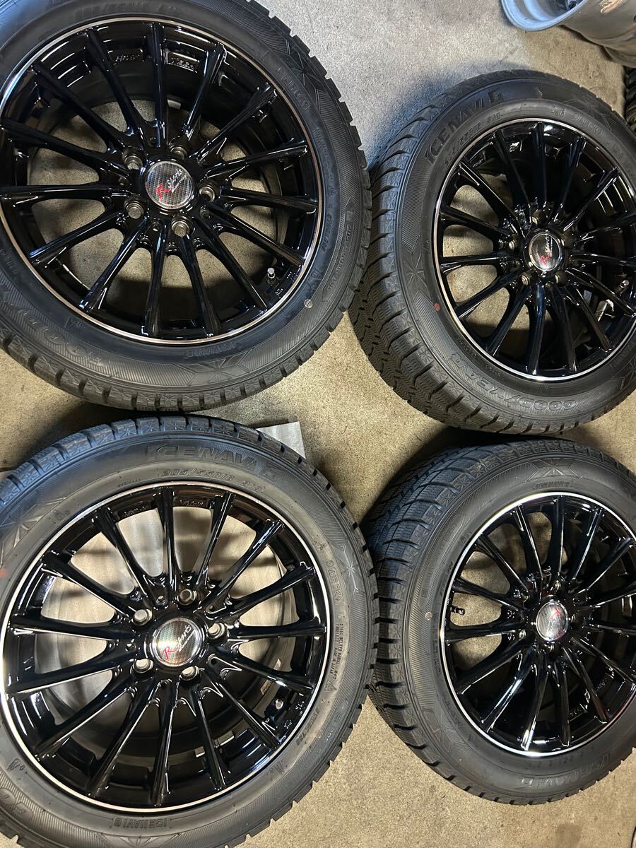 ★レアマイスター R SPORTS Rスポーツ 球面 PCD112 6.5J+46 アイスナビ6 205 55 16(20年)×4 (0118)拍卖