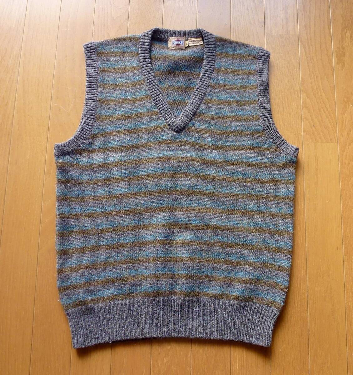 良品 BASCO all american ニット ベスト シェットランドウール 即決あり!拍卖
