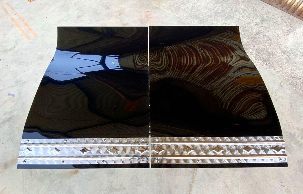 大型用 泥除け ウロコ菱ウェイト EVAゴム厚3㎜ ブラック 横幅600㎜×縦長900㎜拍卖