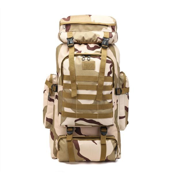 人気新品*色選択可 80L 大型 バックパック リュック ミリタリー 迷彩 防水 大容量 キャンプ 登山 アウトドア ハイキング * 2号色拍卖