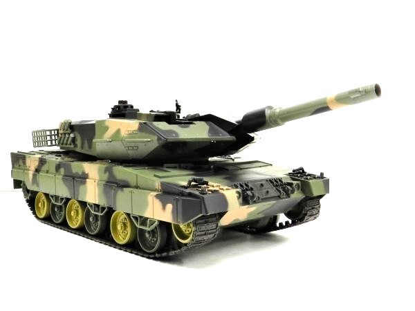 【塗装済み完成品 赤外線バトルシステム付 対戦可能】 HengLong 2.4GHz 1/24 戦車ラジコン ドイツ レオパルト2 A5 3809-1/2拍卖