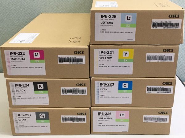 新品 OKI インクカートリッジ IP6-221 IP6-222 IP6-223 IP6-224 IP6-225 IP6-226 IP6-227 計7色 新品拍卖
